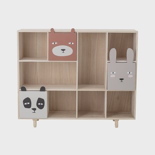 Bloomingville MINI Boekenkast Calle, 107cm x 90cm - Meerkleurig