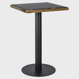 Richmond Vierkante Bistrotafel Zenza Marmerlook, 50 x 50cm - Zwart/Goud
