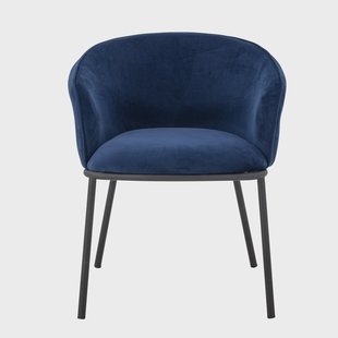 Bloomingville Eetkamerstoel Cortone Velvet - Blauw