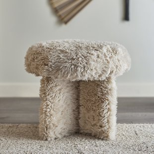 Bloomingville Poef Frikka Fluffy - Naturel