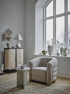 Bloomingville Fauteuil Joel Fluweel - Grijs