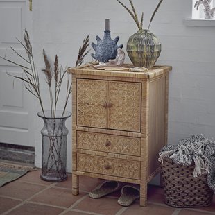 Bloomingville Ladenkast Lorris Rotan, Met 3 lades, 45cm - Naturel