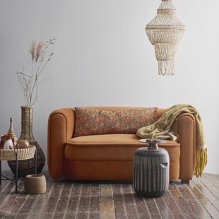 Bloomingville 2-zits Bank Malala Velourslook, 152cm - Oranje