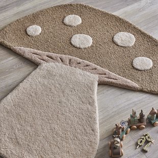 Bloomingville MINI Vloerkleed Mushroom - Bruin