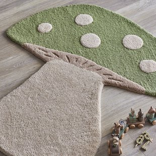 Bloomingville MINI Vloerkleed Mushroom - Groen