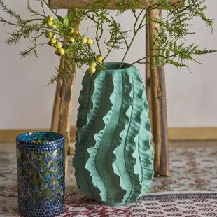 Bloomingville Vaas Natika 37cm hoog - Groen