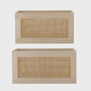 Bloomingville Opbergbox Piana Set van 2 stuks - Naturel