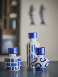 Bloomingville Vaas Romane Set van 3 stuks - Blauw