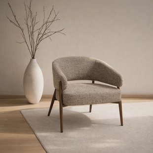 Livingfurn Fauteuil Dilan Hush Walnut - Beige