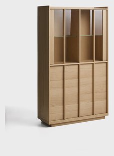Kave Home Vitrinekast Onix Eiken, 100 x 170cm - Naturel