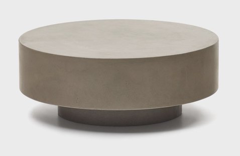 Kave Home Ronde Salontafel Garbet Cement, Ø80cm - Grijs