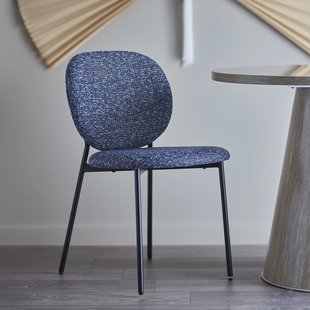 Bloomingville Eetkamerstoel Percey Chenille - Blauw