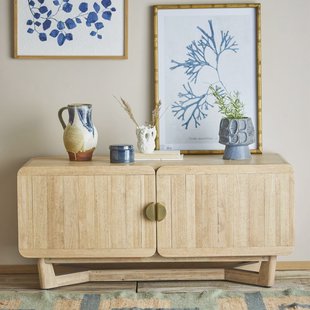 Bloomingville Opbergkast Serrone Rubberhout, 55 x 120cm - Naturel