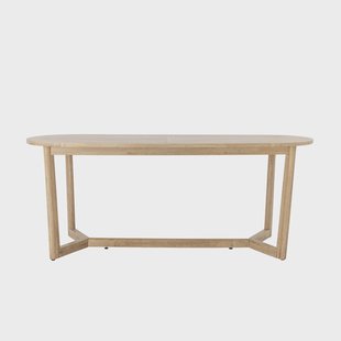 Bloomingville Eettafel Serrone Rubberhout, 200 x 100cm - Naturel - Ovaal