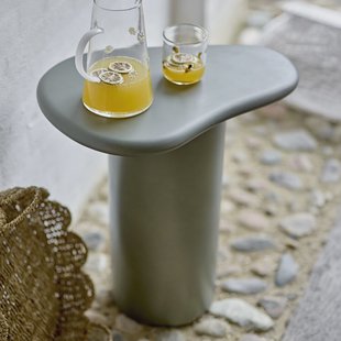 Bloomingville Outdoor Bijzettafel Marcey 50 x 35cm - Grijs - Organisch