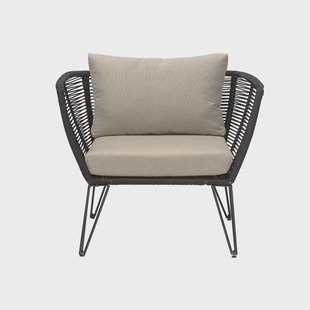 Bloomingville Outdoor Fauteuil Mundo Metaal en touw - Zwart