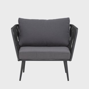 Bloomingville Outdoor Fauteuil Pavone Metaal en touw - Zwart