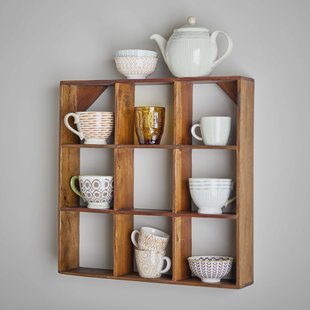 Bloomingville Wandrek Tilo Gerecycled hout, 53 x 53cm - Bruin