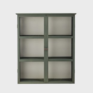 Bloomingville Vitrinekast Tone Hout en glas, 100 x 85cm - Grijs