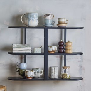 Bloomingville Wandrek Vicente Hout, 55 x 80cm - Zwart