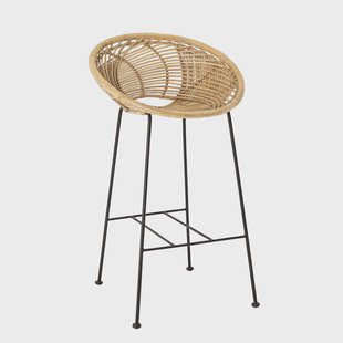 Bloomingville Barkruk Yonne Rotan (zithoogte 72cm) - Naturel