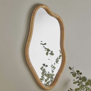 Bloomingville Organische Spiegel Ashlie Rotan, 80 x 50cm - Naturel