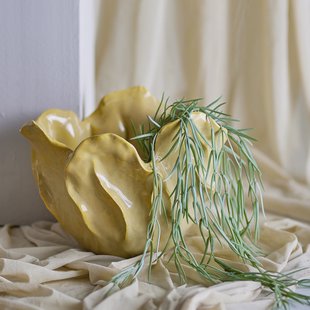 Bloomingville Schaal Bastien 25 x 18cm - Geel