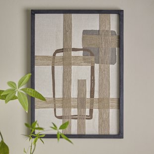 Bloomingville Wanddecoratie Bie Katoen en jute, 70 x 50cm - Bruin