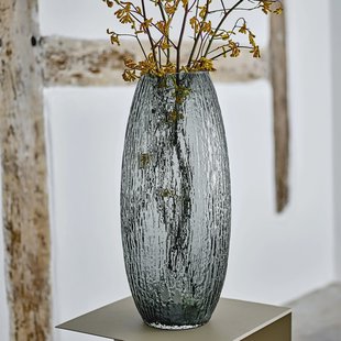 Bloomingville Vaas Brock Glas, 50cm hoog - Grijs