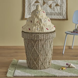 Bloomingville MINI Mand Cillie IJsje, 72cm hoog - Naturel