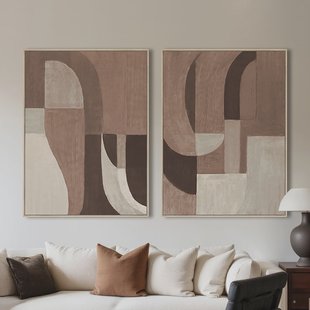 Richmond Wall Art Tatu, set van 2 stuks - Bruin