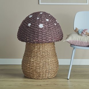 Bloomingville MINI Mand Corintha Paddenstoel, 61cm hoog - Rood
