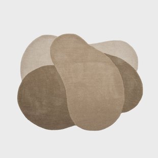 Bloomingville Organisch Vloerkleed Denton Wol, 110 x 140cm - Bruin