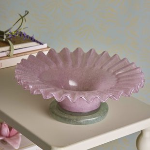 Bloomingville Schaal Garnet Glas, 29cm - Roze