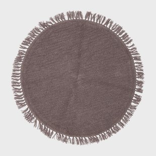 Bloomingville Rond Vloerkleed Lenea Wol, 110cm - Paars