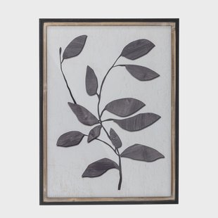Bloomingville Wandpaneel Lousa Papier, 60 x 45cm - Zwart