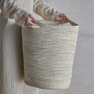 Bloomingville Mand Selena Jute en zeegras, 49cm hoog - Wit