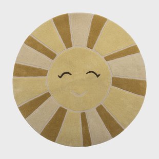 Bloomingville MINI Vloerkleed Sun, 110cm - Geel