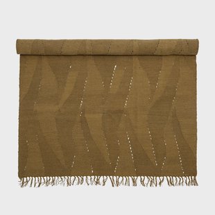 Bloomingville Vloerkleed Zola Wolmix, 140 x 200cm - Bruin