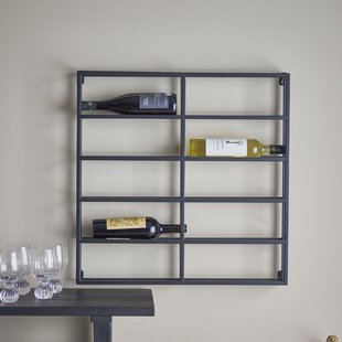 Bloomingville Wijnrek Magne 67 x 67cm - Zwart