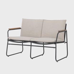 Bloomingville Tuinbank Hampton Gevlochten koord, 125cm - Zwart