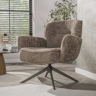 LifestyleFurn Draauifauteuil Laisa Chenille - Champagne/Bruin