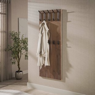 LifestyleFurn Kapstok Aruna Acaciahout, Met 10 haken - Bruin