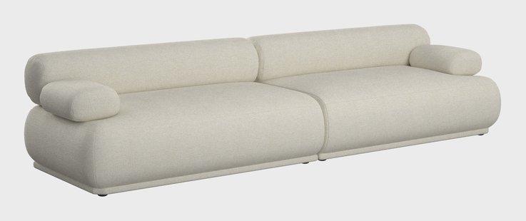 Zuiver 3-zits Bank Rembrandt 316cm, Ribstof - Beige