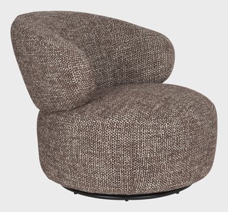Dutchbone Fauteuil Walter Grof geweven stof - Bruin