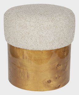 Dutchbone Krukje Burlin Eucalyptushout en stof - Beige
