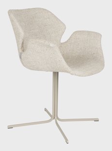 Zuiver Draaibare Eetkamerstoel Nikki Geweven stof - Beige