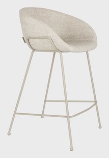 Zuiver Barstoel Feston Stof - Beige (zithoogte 65cm)