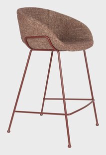 Zuiver Barstoel Feston Stof - Rood (zithoogte 65cm)