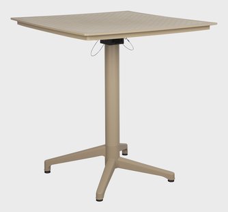 ZILT Outdoor Bistrotafel Jameeka Inklapbaar, 70 x 70cm - Beige - Vierkant